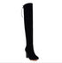 Pointed women's boots over paint stretch boots thick with long boots high heel women's boots - ROUTINE FASHION