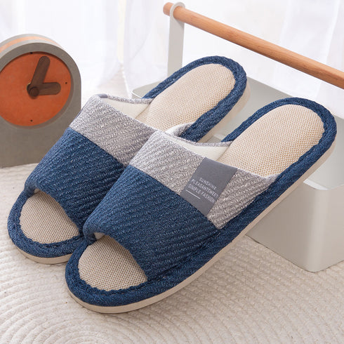 Linen Slippers House Shoes Women Bedroom Slippers - ROUTINE FASHION
