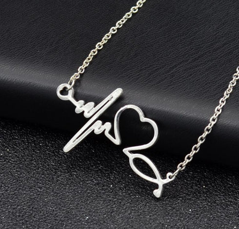 Heartbeat Necklace Women Love Heart Necklaces - ROUTINE FASHION