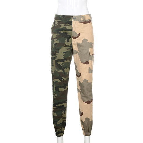Sexy Pocket Cargo Pants for Women's Clash Camo Casual Pants - ROUTINE FASHION