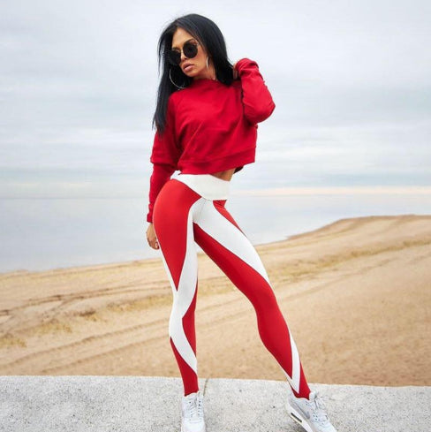 Women Leggings Slim High Waist Elasticity Leggings Fitness - ROUTINE FASHION