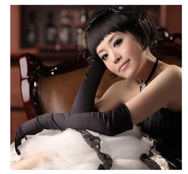 Satin Satin Wedding Gloves Etiquette Gloves Bridal Gloves Sexy Dinner Gloves - ROUTINE FASHION