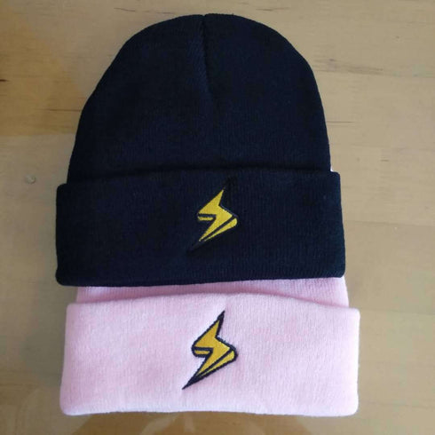 Lightning embroidery beanie - ROUTINE FASHION