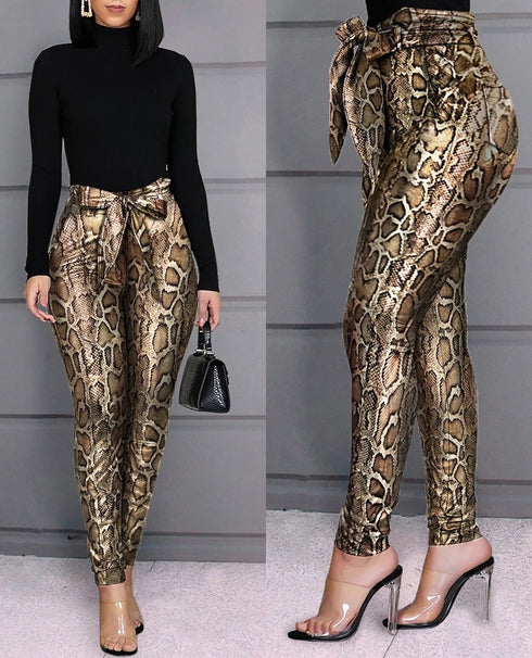 Fashion casual PU pants leather pants - ROUTINE FASHION