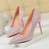 Spring High Heel Women's Wedding Shoes With Crystal Evening Dress Bridal Shoes - ROUTINE FASHION