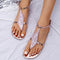 Sandals rhinestone flip flops women sandals - ROUTINE FASHION