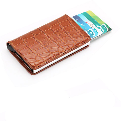 PU Automatic Card Card Holder RFID Multi-function Card Holder - ROUTINE FASHION