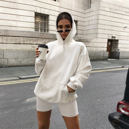 Loose sweatshirt shorts sports two-piece suit women - ROUTINE FASHION