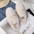 Fur Half Slippers Female Baotou Lazy People Wear Mules Outside - ROUTINE FASHION