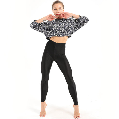 Women's Workout Leggings Casual Shiny Glossy Legging Female - ROUTINE FASHION