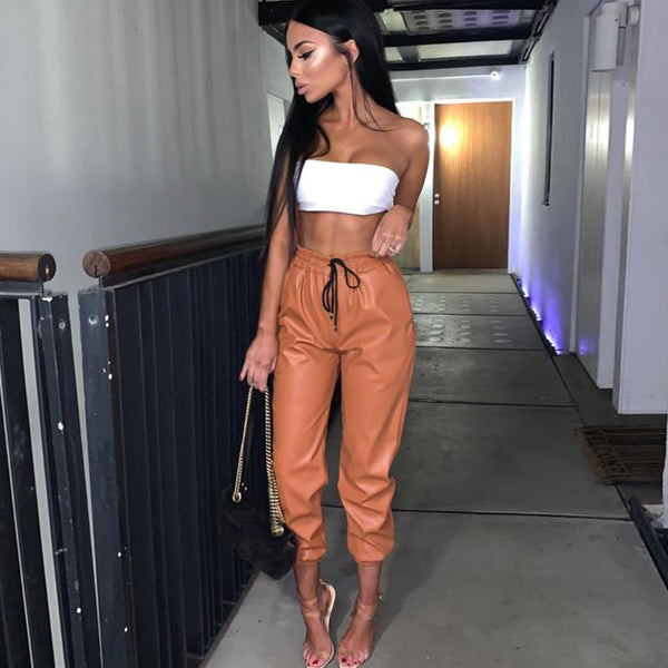 PU sexy leather pants - ROUTINE FASHION