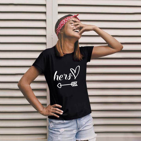 Valentine's Day T-shirt Couple Short Sleeve - ROUTINE FASHION