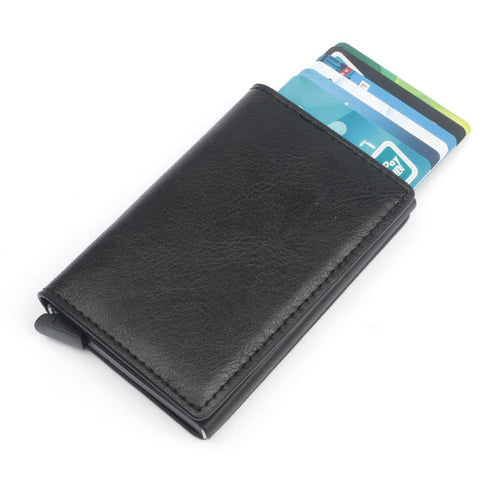 PU Automatic Card Card Holder RFID Multi-function Card Holder - ROUTINE FASHION