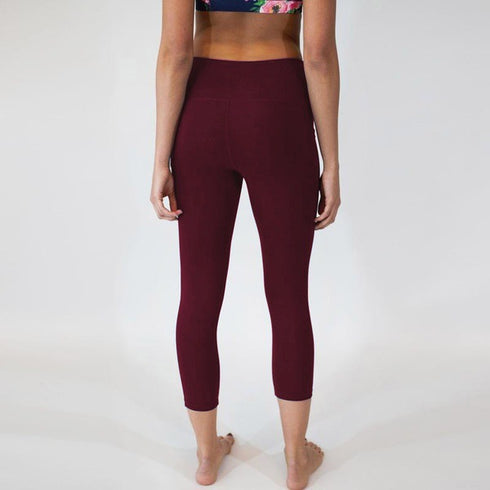 Solid color yoga pants for women with pockets - ROUTINE FASHION