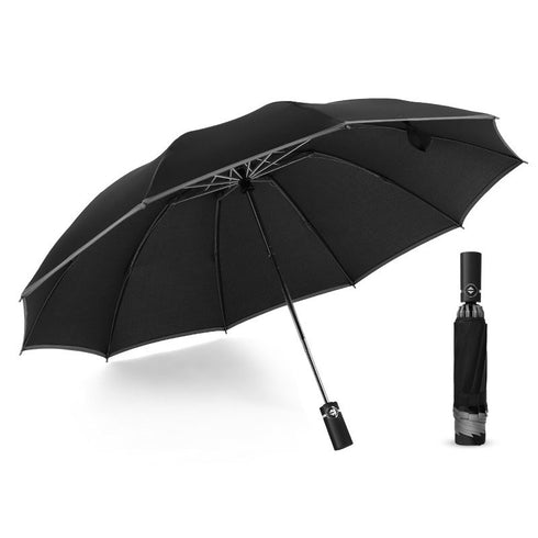 Inverted Umbrella Travel Portable Windproof Folding Umbrella,10Ribs Auto  Close Umbrella,Reflective Stripes For Night Safety - ROUTINE FASHION