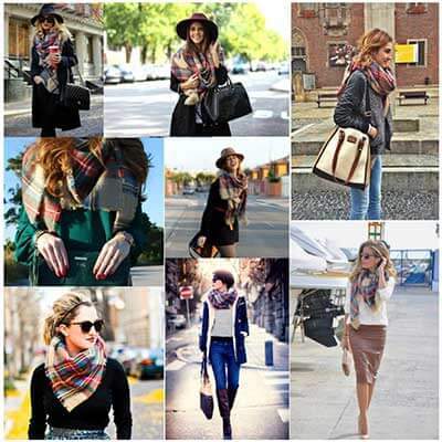 esign Women Triangles Scarf Long Scarves Shawl Autumn Winter - ROUTINE FASHION