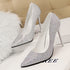 Spring High Heel Women's Wedding Shoes With Crystal Evening Dress Bridal Shoes - ROUTINE FASHION