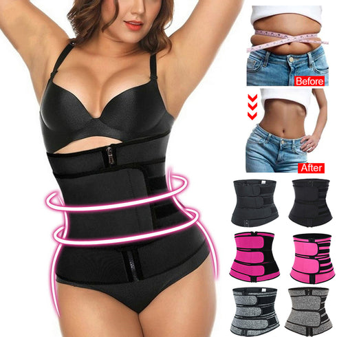 Tummy Sweat Shapewear Bodysuits Women Waist Trainer Slimming 2-3 Belts Workout Shaper Corset - ROUTINE FASHION