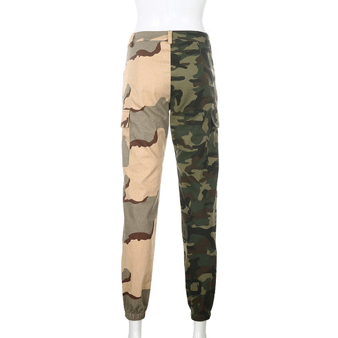 Sexy Pocket Cargo Pants for Women's Clash Camo Casual Pants - ROUTINE FASHION