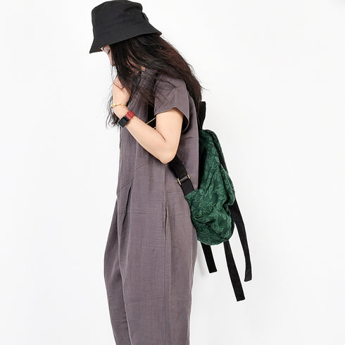 Patchwork backpack retro print backpack - ROUTINE FASHION