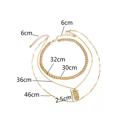Minimalist Pineapple Pendant Necklace for Women - ROUTINE FASHION