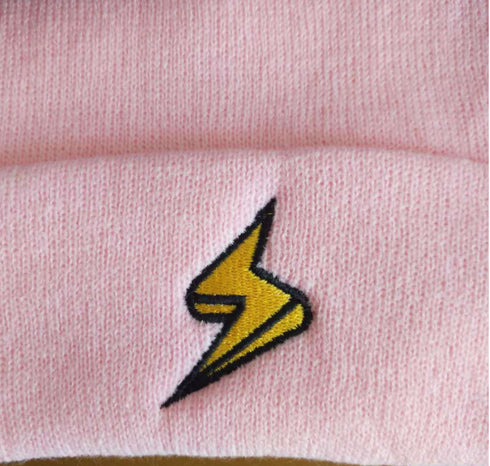 Lightning embroidery beanie - ROUTINE FASHION