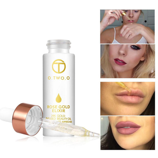 24k Rose Gold Elixir Skin Make Up Oil For Face Essential Oil Before Primer Foundation Moisturizing Face Oil Anti-aging - ROUTINE FASHION