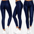 Women's solid color leather casual pants foot pants - ROUTINE FASHION