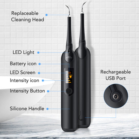 Portable Electric Tooth Cleaner, Dental Care Tool, Tooth Cleaner - ROUTINE FASHION