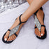 Sandals rhinestone flip flops women sandals - ROUTINE FASHION