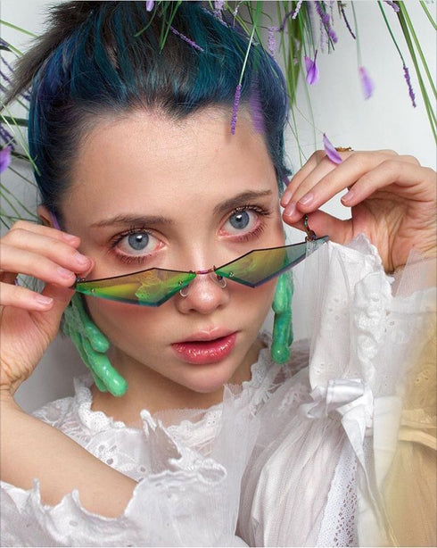 Fashion rimless sunglasses for women - ROUTINE FASHION