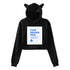School Sports Cropped Cat Ear Sweatshirt - ROUTINE FASHION