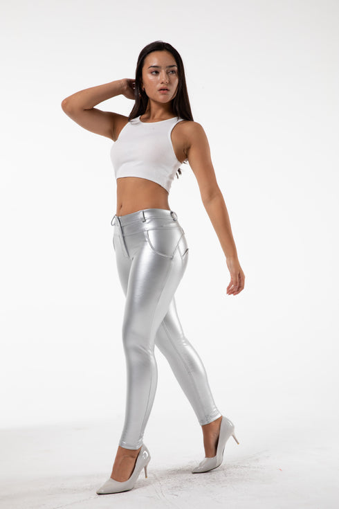 White PU Leather Pants For Women To Wear Fitness - ROUTINE FASHION