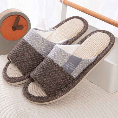 Linen Slippers House Shoes Women Bedroom Slippers - ROUTINE FASHION