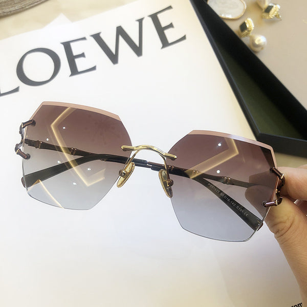 New Rimless Cut Edge Sunglasses For Women - ROUTINE FASHION