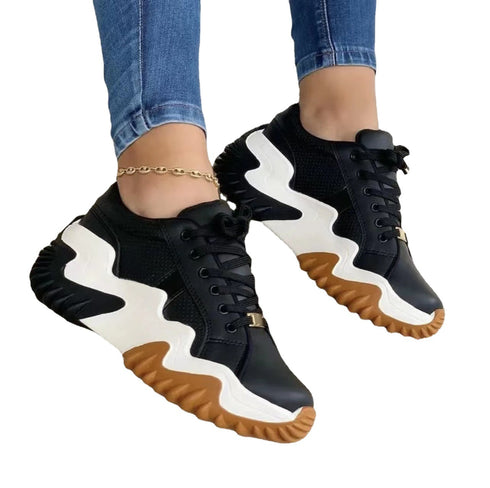 Women Shoes Lace-up Sports Sneakers - ROUTINE FASHION