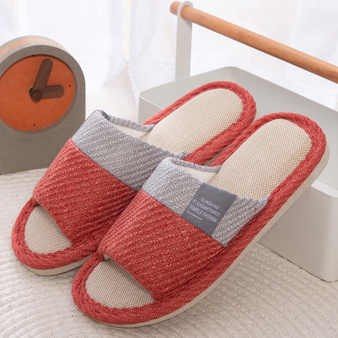 Linen Slippers House Shoes Women Bedroom Slippers - ROUTINE FASHION