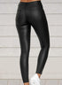 Pure Color PU Sexy Leather Pants Casual Feet Pants Women - ROUTINE FASHION