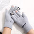 Knitted Gloves Touchscreen Winter Cute Panda Warm Goves For Cycling Women - ROUTINE FASHION