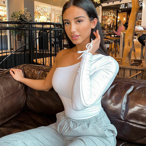 Sexy One Shoulder T-shirts For Women Ladies - ROUTINE FASHION