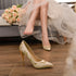 Metal Decoration Pumps Xiuhe Clothing Bridal Wedding Shoes - ROUTINE FASHION