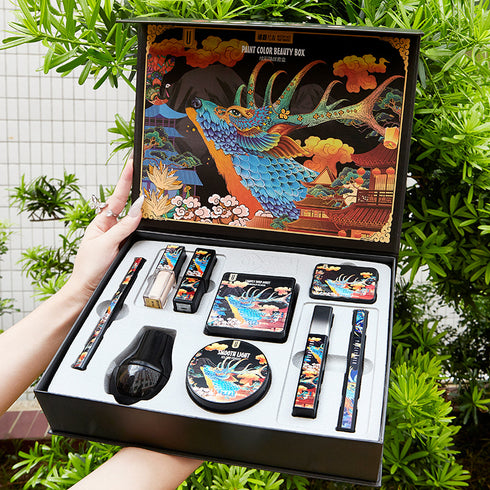 Elk Makeup Nine-piece Set Makeup Powder Air Cushion BB Cream Lipstick Affordable Makeup Set - ROUTINE FASHION