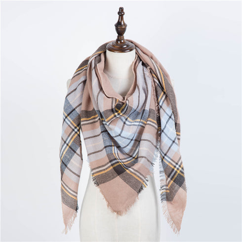 esign Women Triangles Scarf Long Scarves Shawl Autumn Winter - ROUTINE FASHION