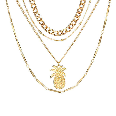 Minimalist Pineapple Pendant Necklace for Women - ROUTINE FASHION