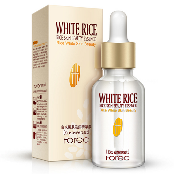 HOREC White Rice Whitening Serum Face Moisturizing Cream Anti Wrinkle Anti Aging Face Fine Lines Acne Treatment Skin Care 15ml - ROUTINE FASHION