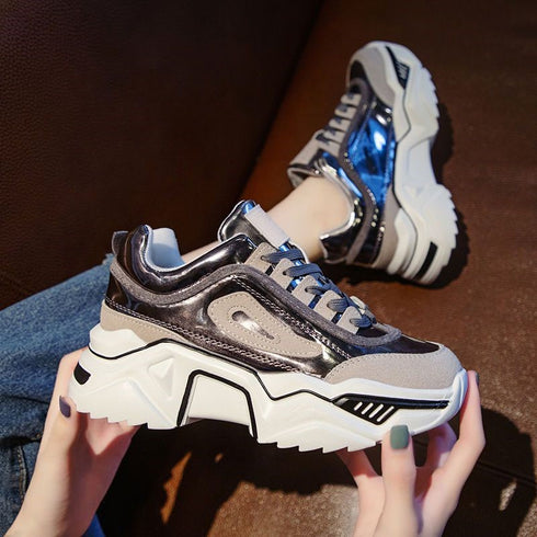 Women Platform Chunky Sneakers - ROUTINE FASHION