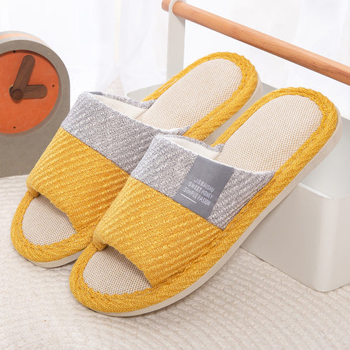 Linen Slippers House Shoes Women Bedroom Slippers - ROUTINE FASHION
