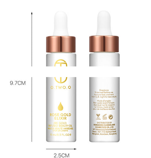 24k Rose Gold Elixir Skin Make Up Oil For Face Essential Oil Before Primer Foundation Moisturizing Face Oil Anti-aging - ROUTINE FASHION