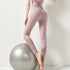 Nude Mesh Stitching Gym Pants For Women - ROUTINE FASHION