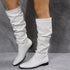 Long Boots White Cowboy Boots Women Pointed Toe Shoes - ROUTINE FASHION